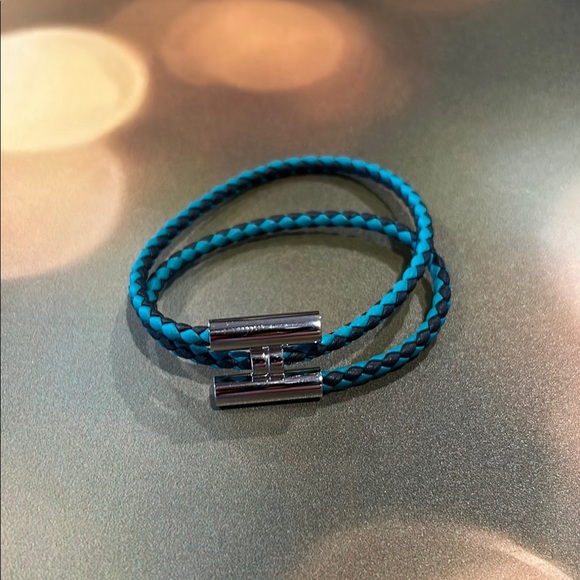 Hermes Blue and Silver Jewelry Bracelet